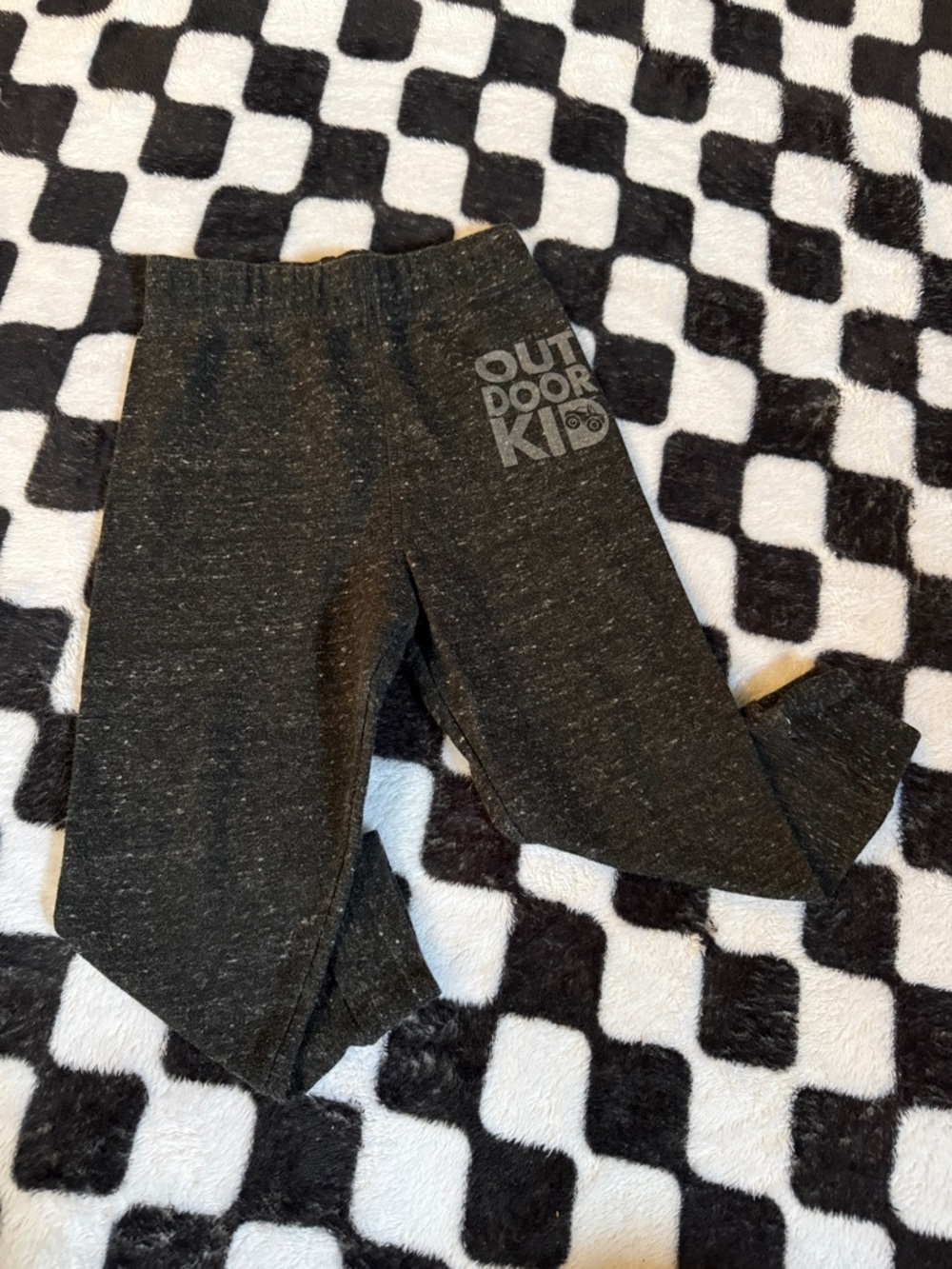 Charcoal Gray Knit Jogger Pants for Kids